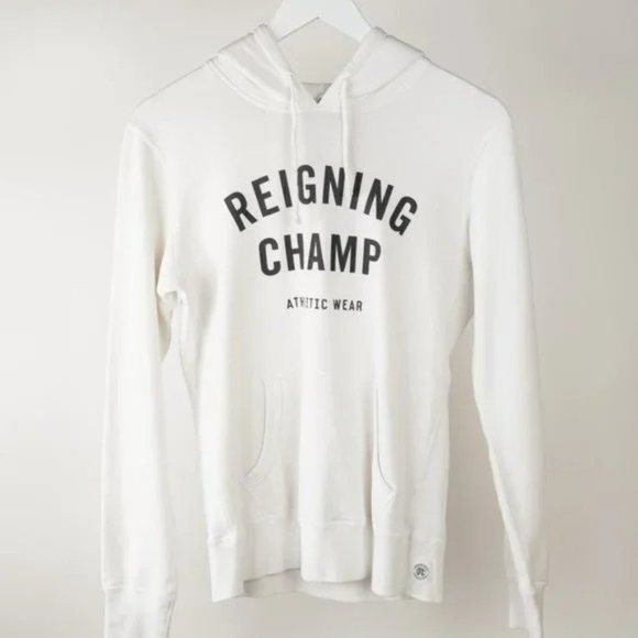 Reigning Champ White Gym Logo Hoodie - Picture 1 of 5